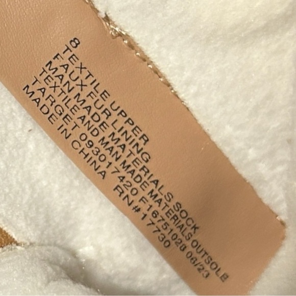 CAT & JACK Herbie Booties Cognac sz 8 Toddler‎ Faux Suede Fur Shearling Hiking - Picture 6 of 8